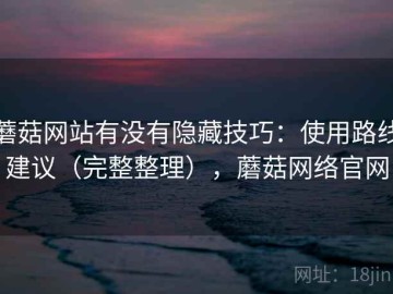 蘑菇网站有没有隐藏技巧：使用路线建议（完整整理），蘑菇网络官网