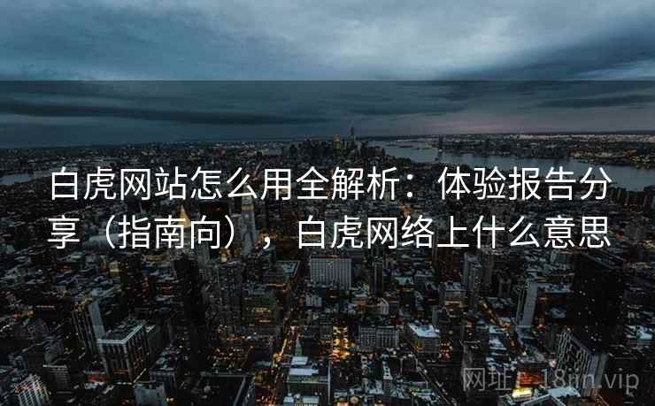 白虎网站怎么用全解析：体验报告分享（指南向），白虎网络上什么意思